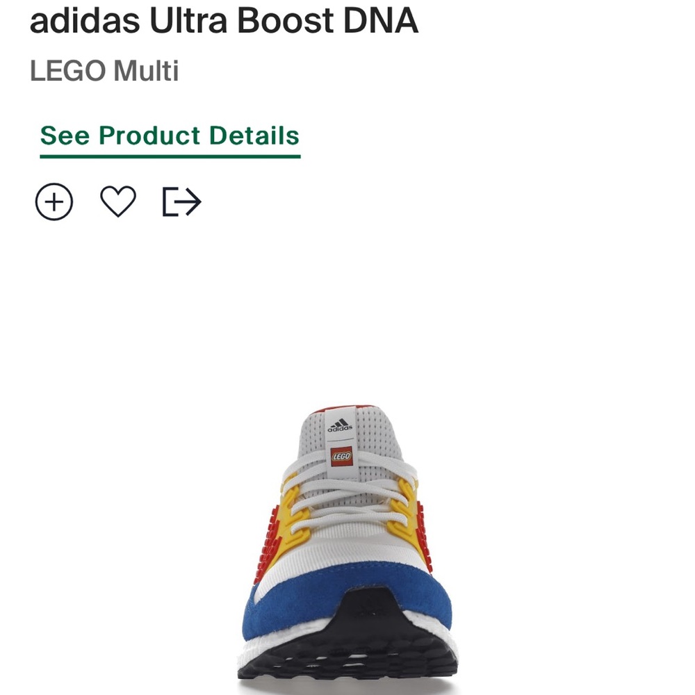 adidas Ultra Boost DNA x Lego MultiColor ❤️💛💚💙Woman’s 7 RARE Sneakers - Picture 11 of 12
